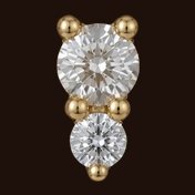 Jeanie 2, 14k yellow gold, 2mm white CZ