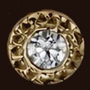 Pave Circle, 14k yellow gold, 1.25mm white CZ