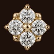Reema, 14k yellow gold, 1.5mm white CZ
