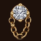 Rianna, 14k yellow gold, 2.5mm white diamond