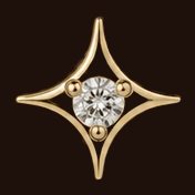 Sparkle, 14k yellow gold, 1.5mm white diamond