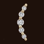 Sway, 14k yellow gold, 1.5mm white diamond